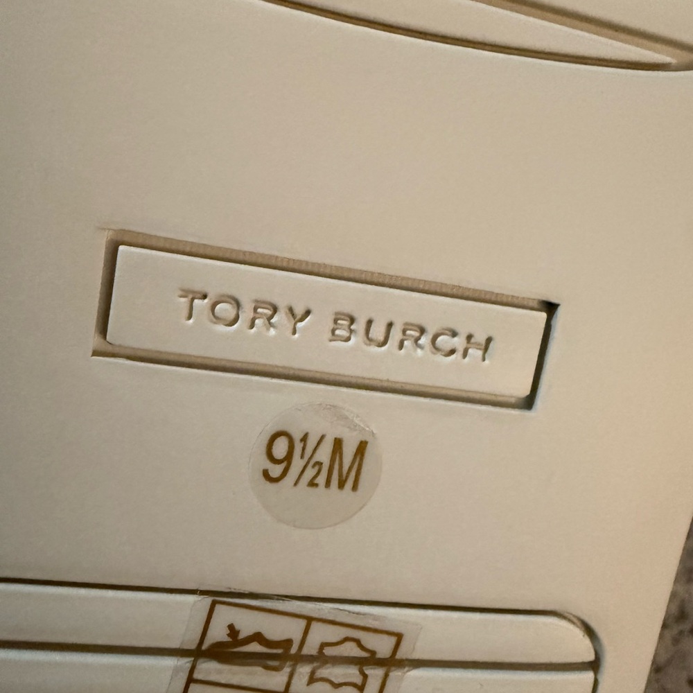 Tory Burch White and Blue Leather Sneakers - Picture 8 of 8